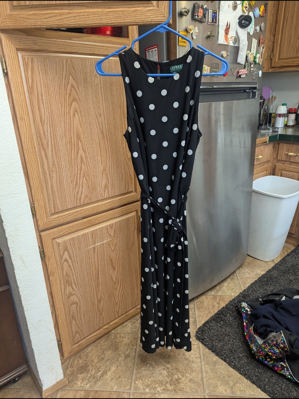 Lauren Ralph Lauren Black and White Polka Dot Dress